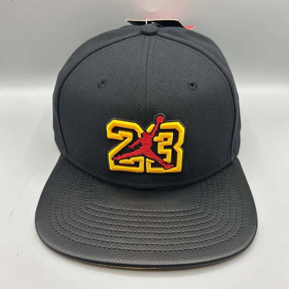 Air Jordan 23 Hat Men Black Yellow Embroidered Jumpman Snap Back Cap New